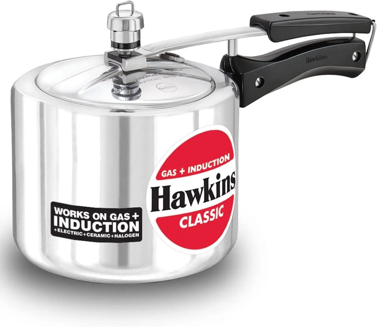 Hawkins ICL3T 3 Liter Classic Induction Pressure Cooke with Inner Lid - Silver