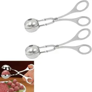 2 pack stainless steel meat baller ball maker meatball scoop nonestick baller tongs meat ball maker mold cake popice tongsmeatball maker tool for kitchen cooking 138
