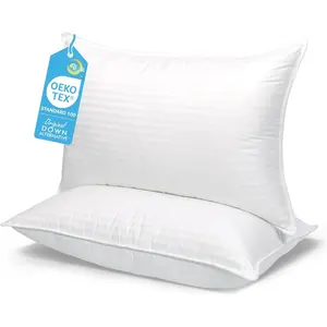 Bed Pillows for Sleeping  Size - Hotel Quality Set of 2 - Breathable Cooling Down Alternative Microfiber Filled for , , Side Sleepers -Friendly