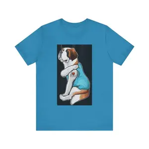 St Bernard Dad Unisex Jersey Short Sleeve Tee, Trendy Outfits, Stay Ahead of the Game, Perfect Fit, Ultimate Comfort