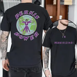 Women's Classic Perkis Power Unisex Graphic Sweatshirt - I'm Perkisizing! Heavyweight Round Neck Shortsleeve Cotton Streetwear Top, Ben Stiller Heavyweights Movie Inspired T-Shirt