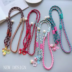 Studded Pearl Phone Strap Phone Lanyard Phone Sling Phone Charm Phone Accessory Long Unique Creative Design Versatile Universal Neck Shoulder Handbag Multi-Purpose 65cm/22.5inch