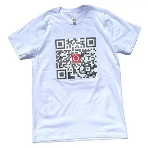 IWonBuy Qshirt Unisex Tops With QR Codes That Redirect to Any URL Upon Activation Casual Clothing Menswear Womenswear Streetwear T-Shirt Basic Fitted Medium Print Tshirt