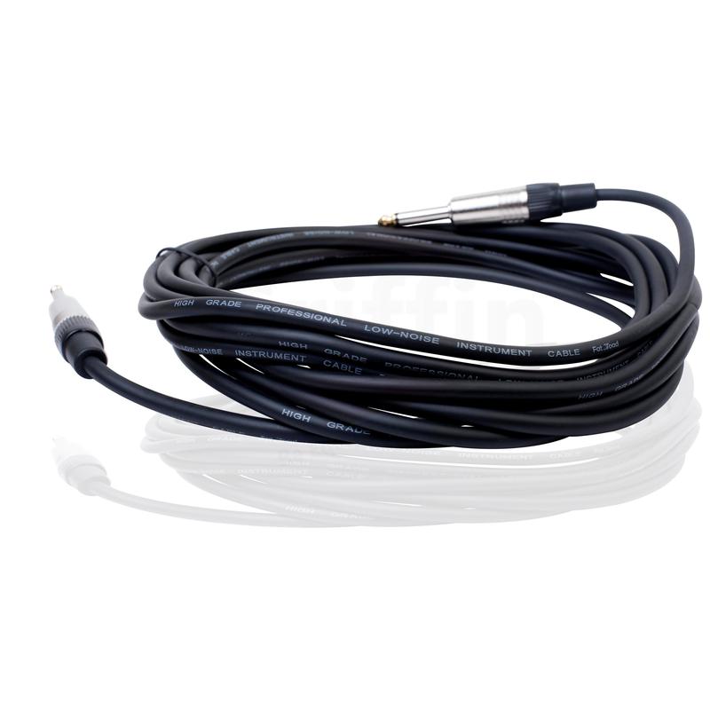 Guitar Cables (4 Pack) Instrument Cord by FAT TOAD - 24 AWG Patch Conductor for Electric or Acoustic