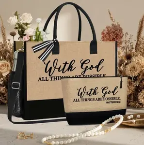 WITH GOD ALL THINGS ARE POSSIBLE - Inspirational Tote Bag