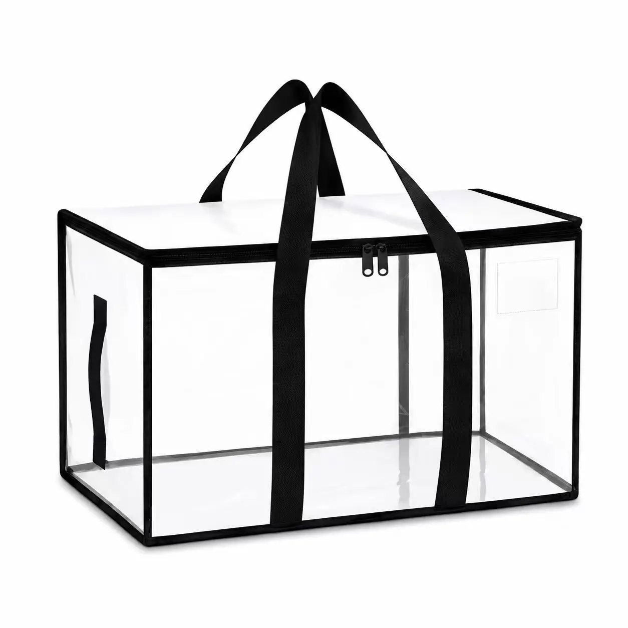 Extra Large Heavy Duty Moving Bags, Clear Storage Bins with Lids, Reinforced Handles & Heavy-Duty Zippers Moving Boxes Storage Bags Totes for Clothes Packing, Dorms, College Supplies, Clear