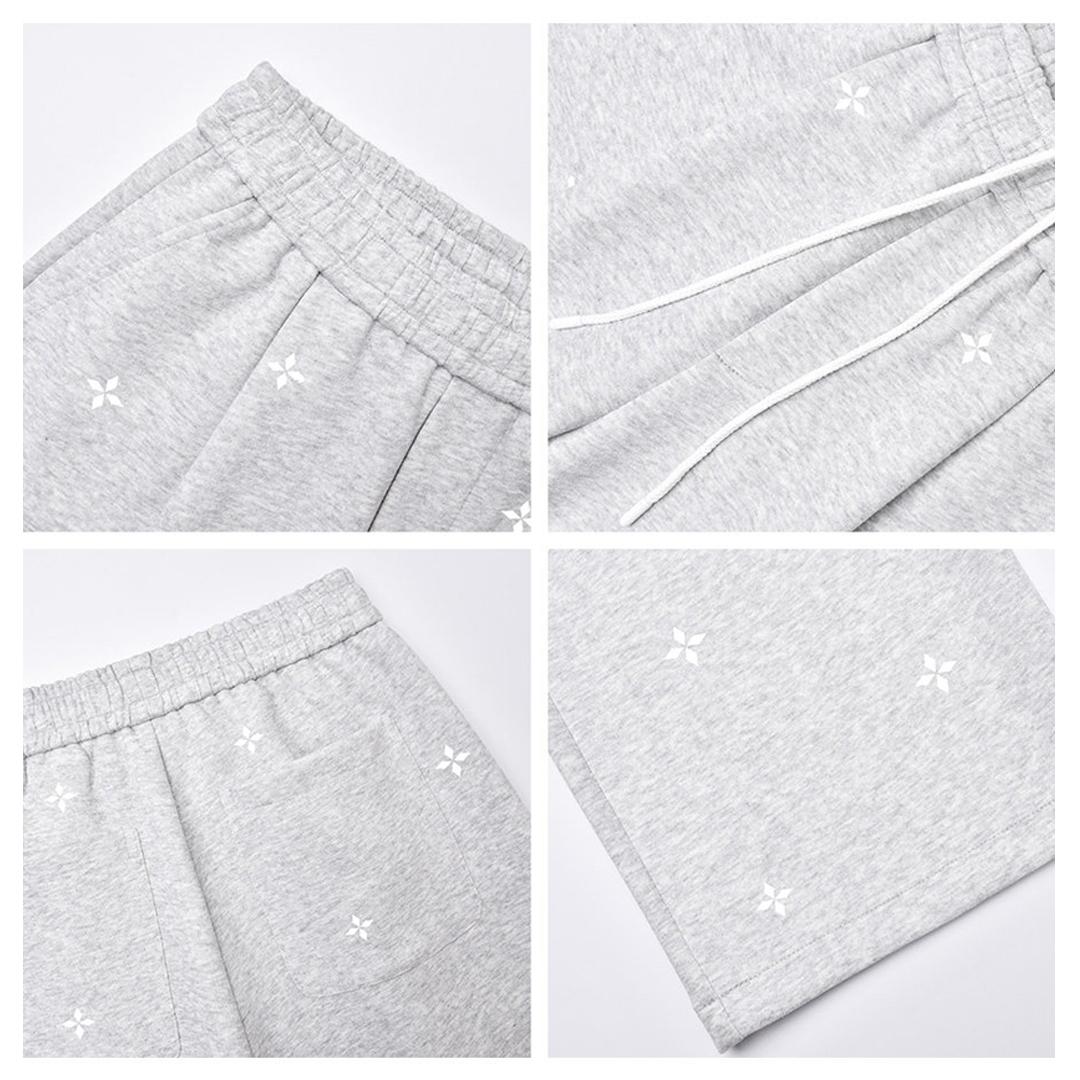 2-Pack Men’s Casual Sports Basketball Pants – Street Style, Cross Pattern, Loose Straight Wide-Leg Long Pants