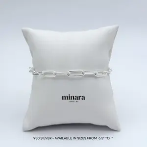 MINARA 950 Silver ESLABON Bracelet - Luxurious & Elegant Design for Casual & Formal Occasions