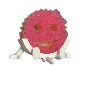 Scrub Diddy Peeing Sponge Holder 3D Printed in Many Colors Unique Design for Kitchen White Color Option Functional Absorbent Cleaning Pad Household Cleaning Tool dish sponges