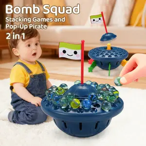 Interactive Balancing Stacking Game,Wobble Board Games,Indoor Tabletop Skill Challenge for 1-4 Players, for Birthday, Home Gathering,Holidays