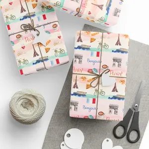 Paris France Wrapping Paper Gift Wrap