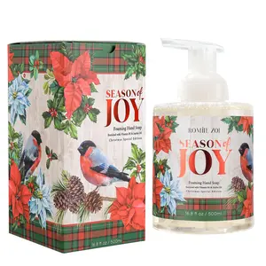 ROMIIE ZOI Christmas Foaming Hand Soap with Gift Box- Season of Joy, Infused with Winter Greenery- 500ml/ 16.8oz Nail Aroma