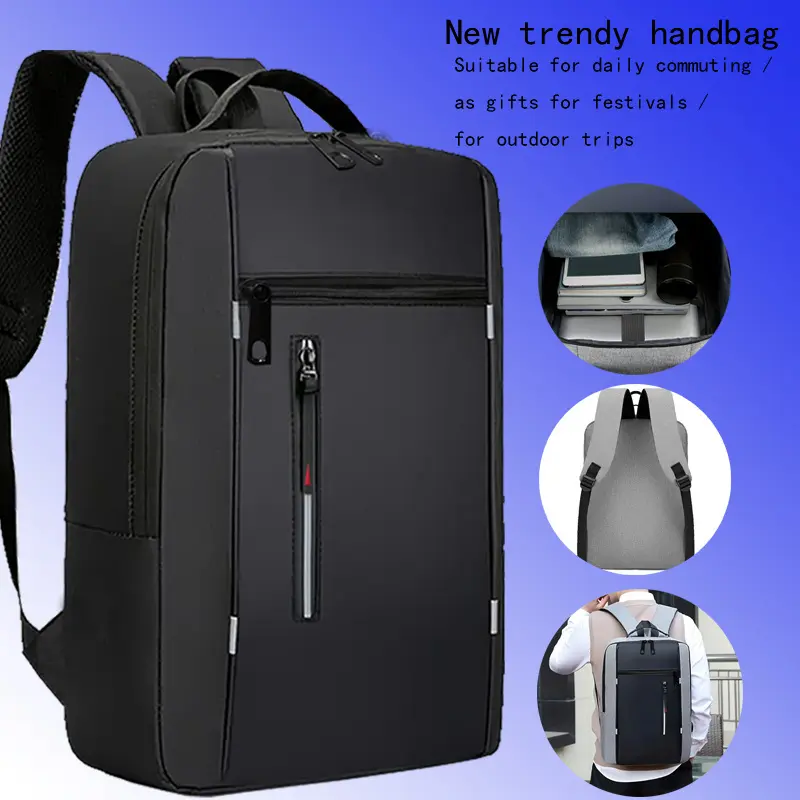 Men'S Korean-Style Business Casual Backpack - Heavy-Duty Laptop Bag with 15.6" Compartment, 15.6" Laptop Sleeve, 15.6" Travel Backpack with Zipper Closure, Backpack For Travel, Daily Commute, Work, Travel - Durable Nylon Backpack For Men