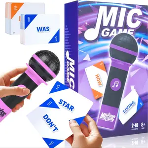 Mic Karaoke Party Game - Family Board Game - Hilarious Singing Challenge for Friends & Families with 250 Song Lyrics - Perfect for Game Nights & Birthday Parties 8 Years Old (2-10 Players)