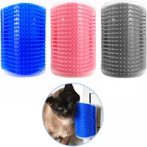 3 Pack Corner Brush for Cats,Cat Corner Self Groomer Cat Grooming Wall Massage Brush with Catnip Softer Cat Wall Comb Self Massage Tool for Long & Short Fur Kitten Puppy Cat Corner Scratcher