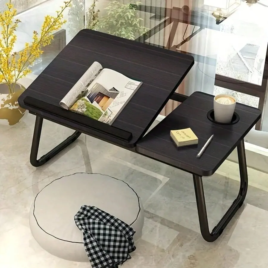 Bed Or Sofa Laptop Desk, Lap Desk, Woking Bed Desk, Home Office Desk, Breakfast Tray, Desk With Cup Holder, Watch Movies In Bed, Laptop Bed Stand, Livable Computer Stand, Phone Holder And Drawer, Available Folding Leg Desk