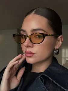 High-Quality Unisex Tortoiseshell Sunglasses, Trendy Casual Sunglasses, Elegant Casual Style, UV Protection, Lightweight Durable Frame, Perfect Gift for All Seasons