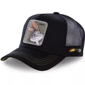 Bugs Truckers Hat Snapback Adjustable One size fits Most Bunny Black hat cap