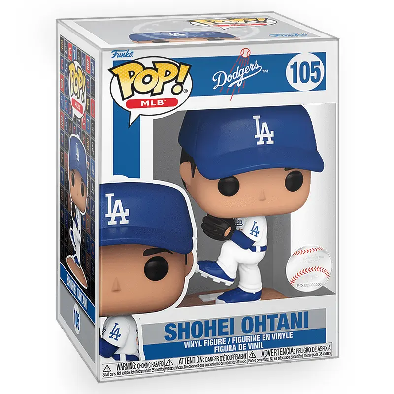 Funko POP MLB Baseball: LA Dodgers - Shohei Ohtani Pitching Vinyl Figure with Premium Box Protector Included