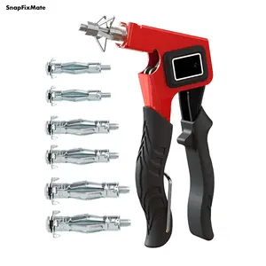 Snapfixmate Molly Bolts for Drywall Plaster Walls (0.12"-1.28"), 34 PCS in 3 Sizes, Heavy Duty Hollow Wall Anchors with Setting Tool, Perfect for TVs, Curtain Rods, Mirrors, Towel Racks, Up to 55 lbs