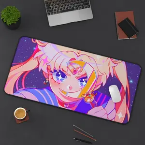 [SALE UP TO 45%] Sailor Moon Desk Mat | Anime Desk Decor | Gamer Girl Pad | Student Gift | Kawaii Office Accessory