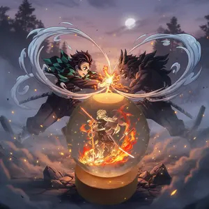 Devil slayer, Blade of Ghost Destroy, popular cartoon, luminous crystal ball, wishing ball, crystal ball, warm home decoration, birthday must be a cartoon gift suitable for adults and teenagers.