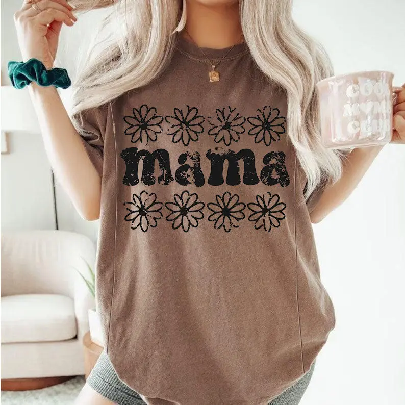 giftifymama Daisies T-shirt 2026 Summer New Nursing Tee Relaxed Fit Nursing Tee for Modern Moms，Comfy Oversized Women's tops Nursing Tee for Postpartum Moms Casual