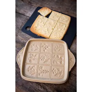 Emerson Pottery Shortbread Pan in Flowers and Berries