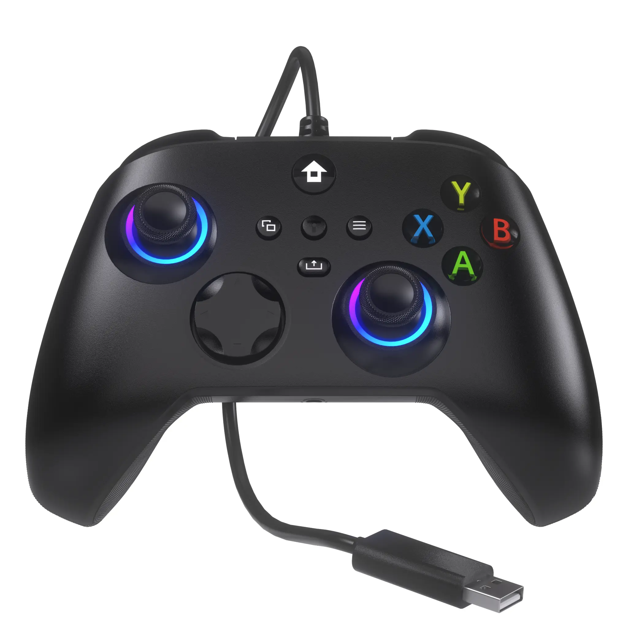YUYIU Wired Controller for XboxOne | XboxSeries X/S and Steam PC – Linear Triggers, Macro & Turbo, RGB Backlight, Dual Shock, Audio Support, USB-C Plug & Play