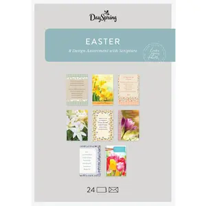 DaySpring  Easter Blessings  8 Design Assortment with Scripture  24 Easter Boxed Cards and Envelopes (U1617)