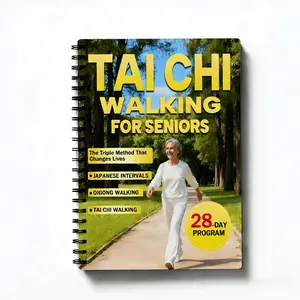 Senior Tai Chi Walking Practice Book, Home Outdoor Exercise, Boost Energy Improve Balance, 28-Day Plan Gentle Low-Impact Workout