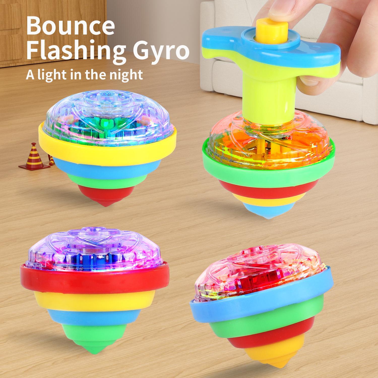 Hot topic LED Glow Spinning Top, 1pc Colorful Flashing Light Fun Fidget Toy for Kids, Boys & Girls, Birthday Party Favors, Sensory Play Indoor/Outdoor Rotating Gyroscope Toy, Anti-Stress Stress-Relief Toy