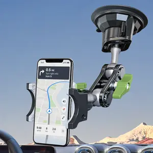 leepiya Car Phone Mount Video Recording Universal Magic Arm Suction Car Phone Holder Mount Windshield Window Glass Dashboard Vlog Shooting Car Phone Mount for All Smartphones & Cars