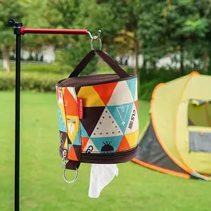 Outdoor Camping Tissue Box, Foldable Creative Design Portable Tissue Storage Box, Multifunctional Storage Box for Camping & Hiking