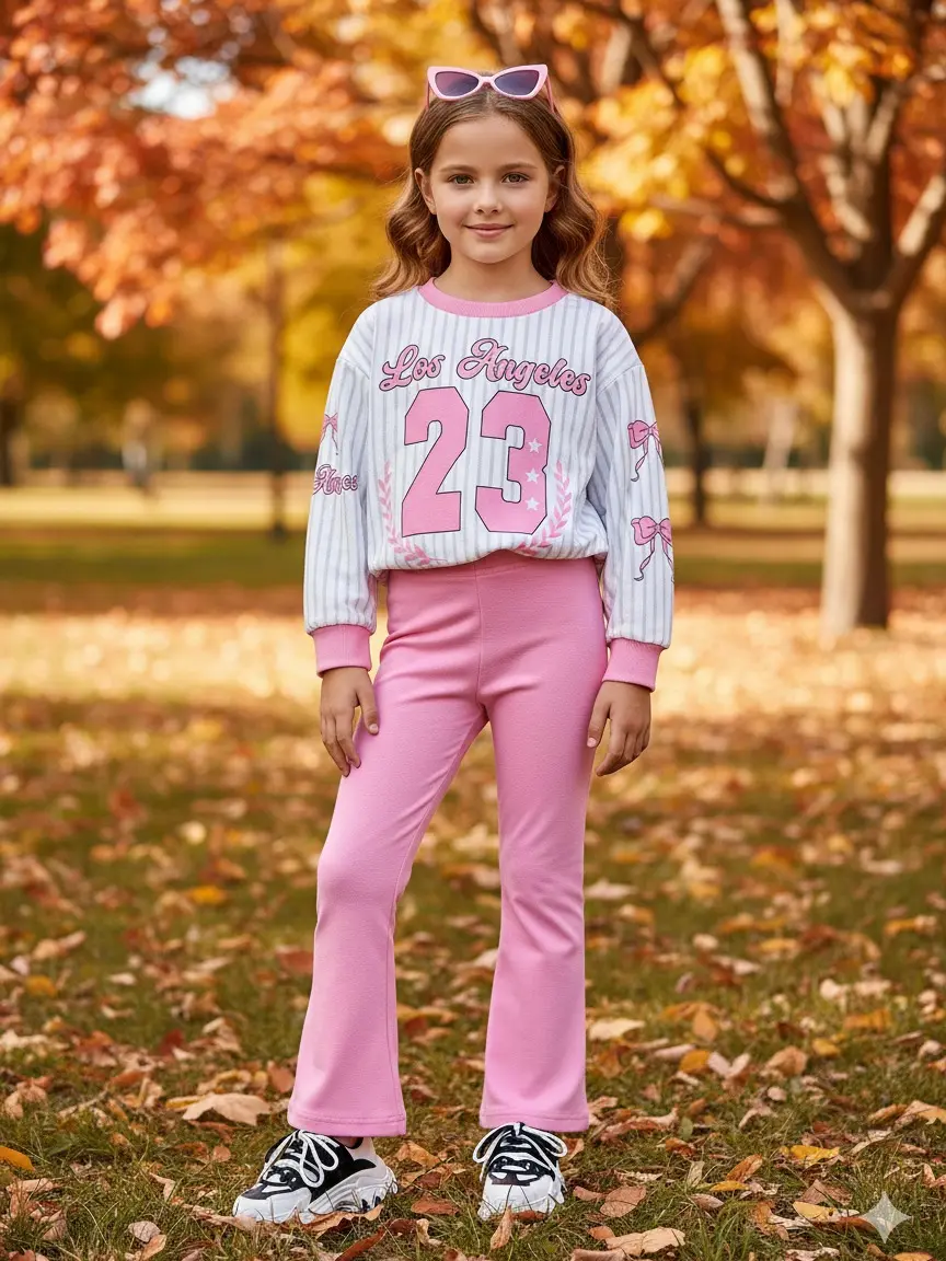 Girl's Adorable Toddler Girl Floral Embroidered Ruffle Collar Sweatshirt & Pants Set Blue Lace Trim Floral Design Sweatsuit Cozy Infant Baby Girl Fall Winter 2-Piece Qutfit for Playtime & Parties