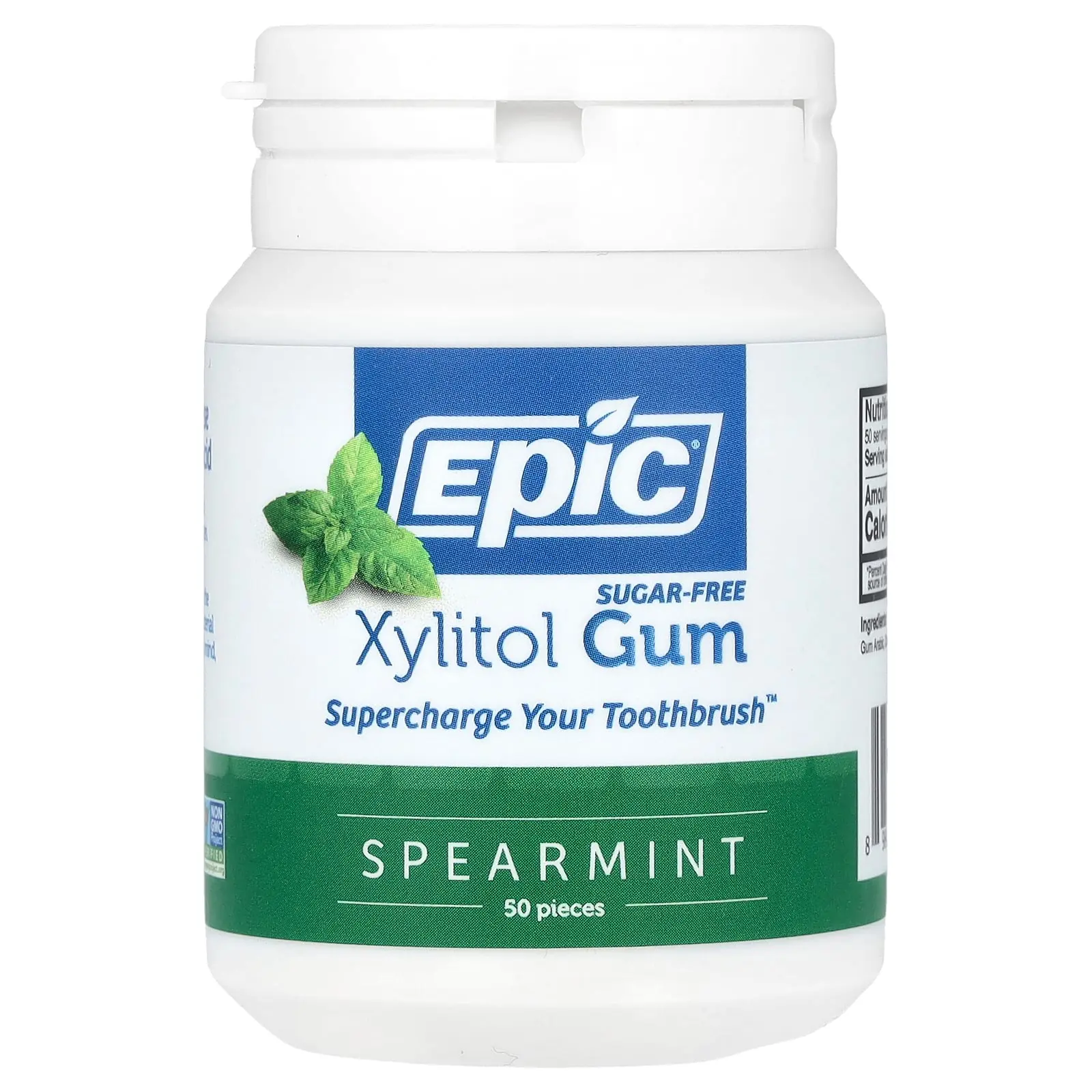 Epic Dental Xylitol Gum, Spearmint, 50 Pieces Epic Dental Xylitol Gum, Spearmint, 50 Pieces