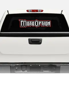 24" Corporate Window Decal - Red and White