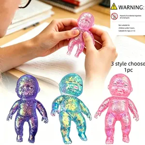 Medium Baby squishy Toy, Slow Rising Glitter Squeeze Toy, Decompression Squeeze, Stress Relief Elastic Toy, Cute Sensory Toy for Kids, Perfect Party Gift, Birthday Present