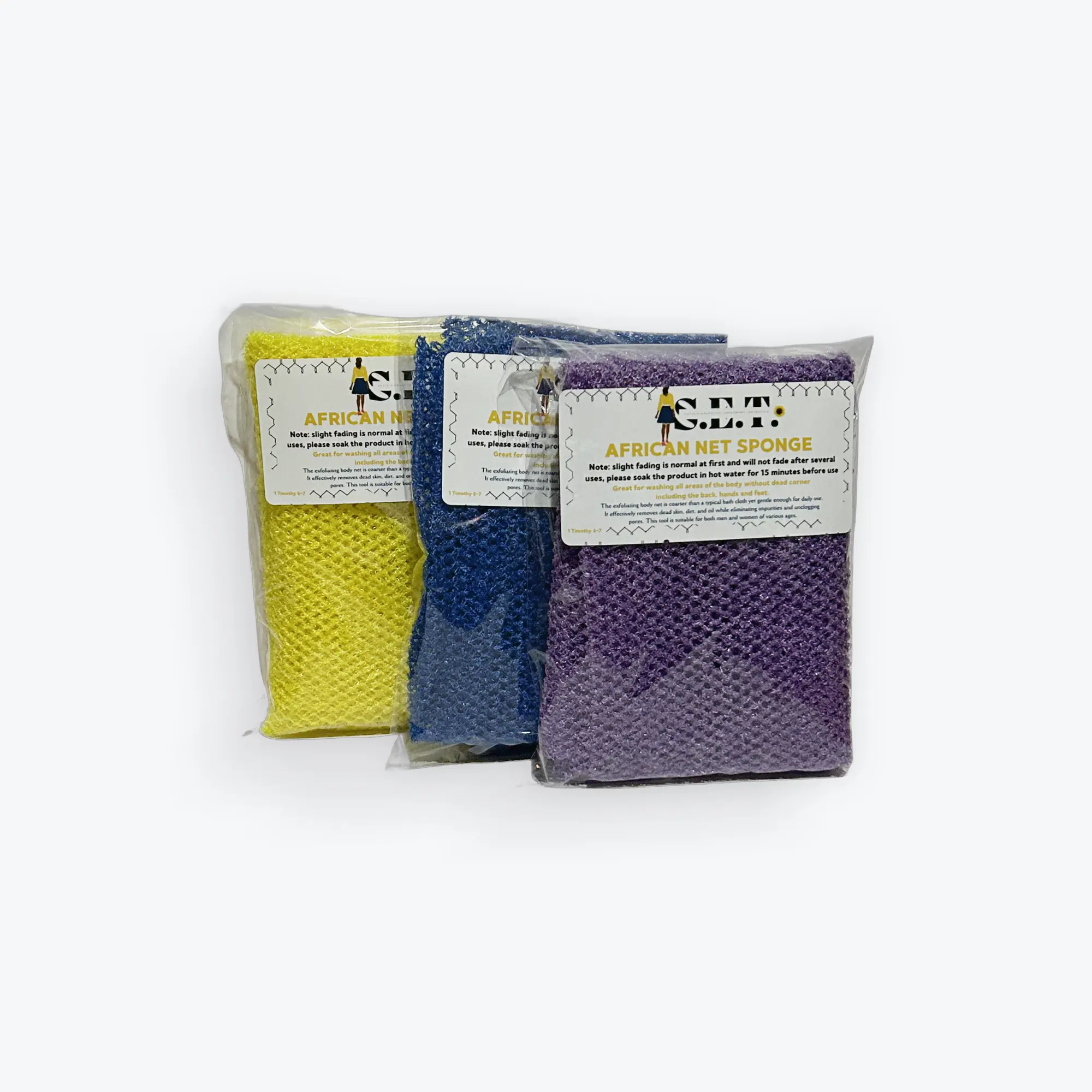 S.E.T. Esthetics  Net Sponge - Assorted Colors - Bath Sponge