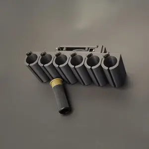 Abs Tactical Shotgun Shell Holder, Universal Quick Detach Accessory Rack, 6-Position Capacity, Easy Ammunition Storage and Replacement