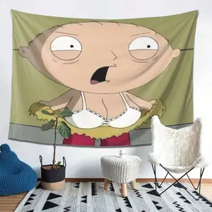 Decorative tapestry 40*60in [Family Guy Tapestry] Family Guy Character Expressive Tapestry |     Home Decor Wall Hanging  Fashionable And Artistic Tapestry Suitable For Bedroom Living Room Dormitory - Indoor/Outdoor Decoration  Music Room Decor Football R