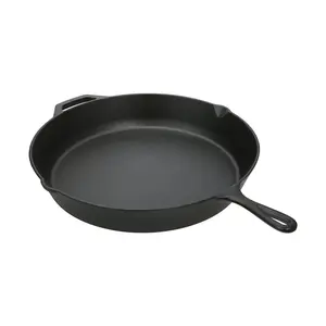 12" Pre-Seasoned Cast Iron Skillet - Heavy Duty Frying Pan for All Stovetops