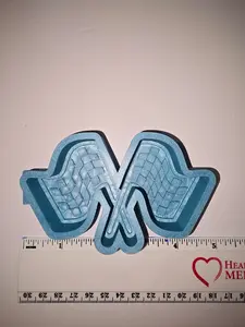 Car racing flags silicone freshie mold