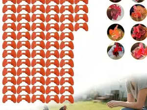 50/100 pcs Chicken Glasses Visor Anti-pecking blinders ,Pinless Chicken Peepers Pinless Chicken Peepers – Reusable Anti-Pecking Eye Glasses for Poultry, Safe