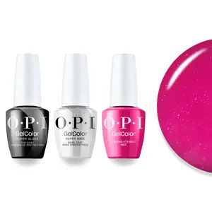 OPI Intelli-Gel Combo - Super Base Coat, Super Gloss Top Coat & A20 La Paz-Itively Hot