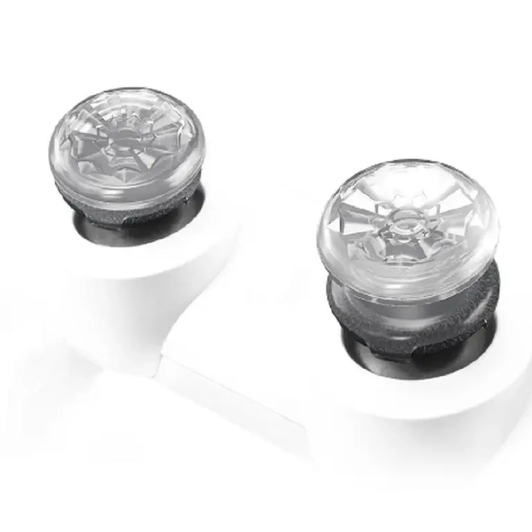 Extra-Grippy FPS Crystal Thumbstick Grips - Game Console Accessories, PS5 Accessories, Multi-Console Fit for PS4/Xbox Controllers, Mixed-Rise Design, 4-Prong Transparent Stems, Increased Precision & Easy Movement Joystick Enhancements