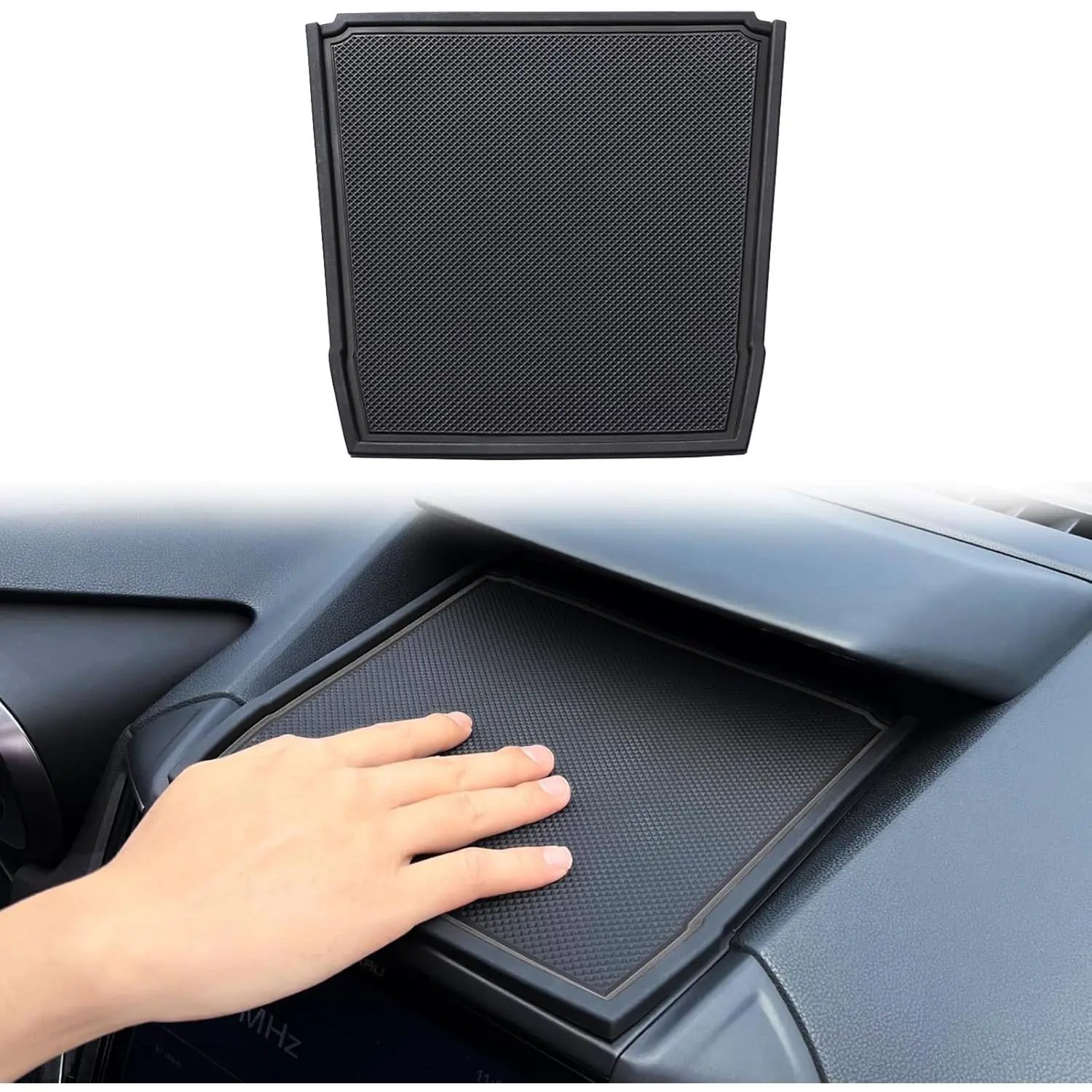 Dashboard Mats Compatible with Subaru Crosstrek/Impreza 2018-2022 2023 and Subaru Forester 2019-2024 Accessories Center Console Liner Mats Inserts Rubber mats (Black)