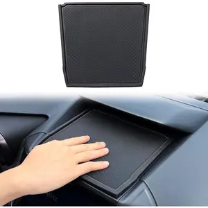Dashboard Mats Compatible with Subaru Crosstrek/Impreza 2018-2022 2023 and Subaru Forester 2019-2024 Accessories Center Console Liner Mats Inserts Rubber mats (Black)