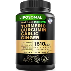 Liposomal Turmeric Supplement with Black Pepper High Absorption Curcumin for Digestive Comfort and Daily Wellness Support 120 Capsules