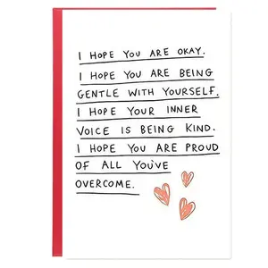 1PC Healing Greeting Card Set, Mental Health Support & Encouragement Cards, Ideal for Anxiety Depression Self-Care, Includes Envelopes